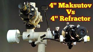 Comparing Two 4 Inch Telescopes Maksutov Against Refractor