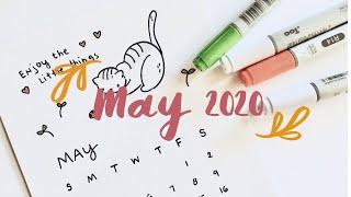 A simple May 2020 CAT-lendar (Calendar) | Doodles by Sarah