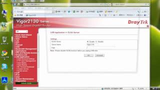 DrayTek Vigor2130 USB Application - DLNA