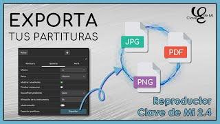  ¿Cómo exportar tus partituras en formato PDF, JPG y PNG?