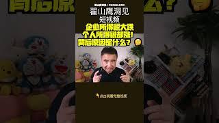 翟山鹰：“企业所得税大跌个人所得税却涨！背后原因是什么？ ” #翟山鹰洞见 #翟山鹰#中国经济 #个人所得税