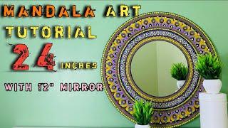 Mandala Art Tutorial For Beginners | Dot Mandala Mirror Artwork | Step By Step Mirror Mandala Art