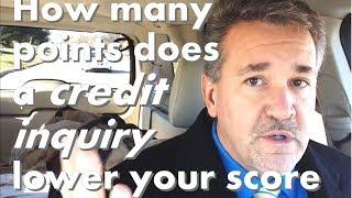 How many points does a credit inquiry lower your score? Credit Score tips