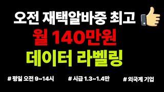 하루 5시간만하고 월 140받는 평일오전 재택알바 I 강추강추강강추