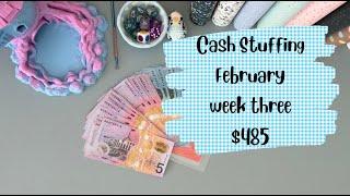 Cash Stuff $485 with me for February wk 3 | Aussie Cash Stuffing | Debt Journey | Budgeting