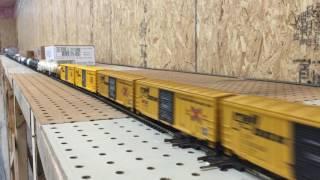 Very long 300 car CSX HO scale model train