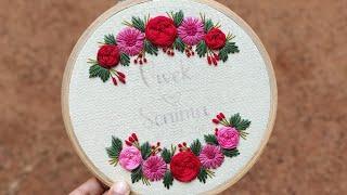 Beautiful Embroidery Floral Hoop Art ️ Gossamer