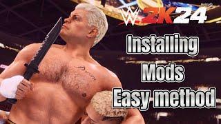 How to Install Mod Character Tutorial | WWE 2K24 MODS : EASY METHOD 2024