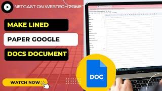 How to Make Lined Paper Google Docs Document