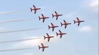 Red Arrows Display Over New York City