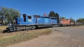 Super Windy Day, Train Rolls By With Scrap Iron, Center Beams and 4 Tanker Cars! | Jason Asselin