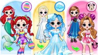 NEW FASHION for Disney Princess / DIYs Paper Dolls & Crafts