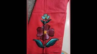 Trendy blouse paint works#diy shorts viral#artsandcraft #fashion