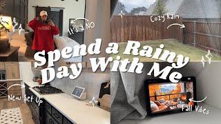 A COZY STORMY MORNING - Spend the Day with Me | Getting Ready, New Kitchen Decor Set Up and More