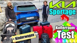 Kofferraum-Test Kia Sportage 1.6 CRDi 48V AWD (136 PS) MHEV Diesel - Reise Urlaub Gepäck Kinderwagen