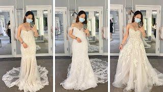 WEDDING DRESS TRY-ON AT NEW YORK DAVID'S BRIDAL DURING PANDEMIC疫情期间纽约David's Bridal试穿婚纱Vlog