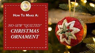 No-Sew "Quilted" Christmas Ornament | with Jennifer Bosworth of Shabby Fabrics