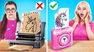 ASTUCES PARENTALES RICHES VS PAUVRES | Imprimante DIY & gadgets TikTok ! Créations par 123 GO Like!