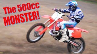 Honda CR500 Full Throttle Top Speed (CRAZY POWER!)