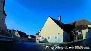 D: Winterschneidbach. Stadt Ansbach. Ortsdurchfahrt. Dezember 2022