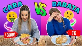 COMIDA CARA VS BARATA - FOOD CHALLENGE | Familia Amiguindy