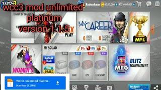 How to take unlimited platinum and coins in wcc3 || How to download mod apk of wcc3 || wcc3 link in.