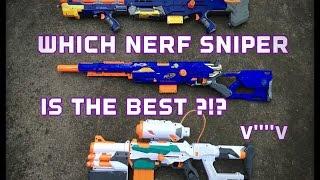 Nerf Modulus Tri-Strike Vs. N-Strike Longstrike Vs. N-Strike Longshot