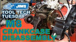 How to Split an M8 Engine Case and Remove Balancer Bearings - JIMS Machining - Baxters Garage