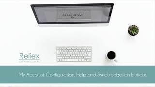 My Account, Configuration, Help and Synchronization buttons