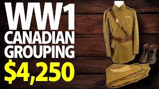 $4,250 | WW1 Canadian RFC Officer Uniform: Maternity Jacket, Boots, | Military Antiques Toronto