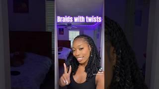 Braids with Twists - Using $5 Cuban Twist Hair #hairstyle #hair #braids #hairtutorial #4chair #twist