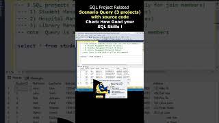 SQL Project related technical questions check your sql skills #sqlinterviewquestions