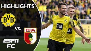 Dortmund hold on to beat Augsburg without Erling Haaland | Bundesliga Highlights | ESPN FC