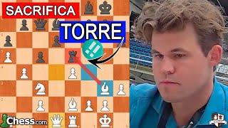 MAGNUS CARLSEN SACRIFICA LA TORRE EN LA OLIMPIADA