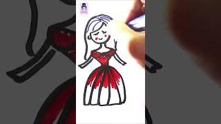 How to draw doll ]  #shorts #art #painting #satisfying #youtubeshorts