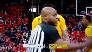 Missouri's Jacob Cruz fouled away from ball vs. Illinois, hits free throws