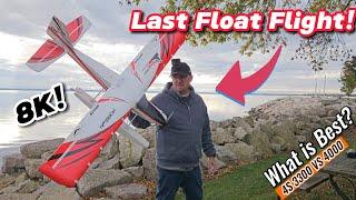 Last Float Flight of the Season:  Comparing 4000 to 3300 4s for Takeoff and Landing Practice