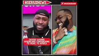 Don't come home, the economy is in shambles — Davido warns Americans & Nigerians in diaspora