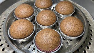 Quick and Easy Steamed MILO Cupcakes | 软软的美禄蒸鸡蛋糕 | 全程用手拌，简单又好吃