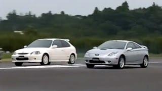 Toyota vs Honda 0-400m drag race 1999