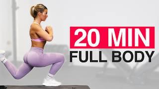 20 MIN SWEATY FULL BODY WORKOUT - Small Space Friendly (No Repeats, Home Workout)