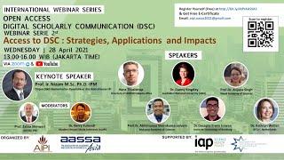 AASSA – AIPI International Webinar on DIGITAL SCHOLARLY COMMUNICATION Series 2