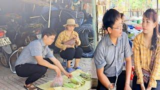 Engineer Thanh enthusiastically helped the poor girl selling goods on the sidewalk