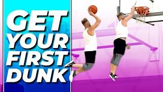 How To DUNK A Basketball For The FIRST TIME 