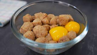 1 cup soya & 2 eggs; Breakfast recipe | Healthy soya  chunks Breakfast