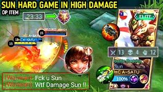 SUN HARD GAME IN HIGH DAMAGE | SUN BUILD DAN EMBLEM 2022 - MLBB