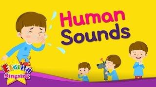 Kids vocabulary - Human Sounds - imitating sounds - English educational video for kids