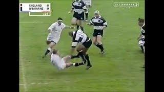 Jonah Lomu big handoff sends Paul Sampson flying