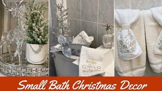 SMALL BATHROOM CHRISTMAS DECOR IDEAS 2019 || NEUTRAL GLAM DECOR