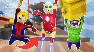 NOS CONVERTIMOS en IRON MAN, SPIDERMAN Y HULK *advengers locos*  MINECRAFT de PLASTILINA  MILO